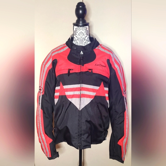 Vintage LATRAK LT Motorcycle Alpine Jacket Men's XL with back/arm padding - Picture 2 of 5